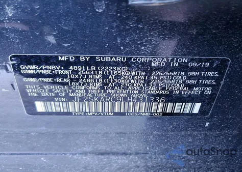 2020 Subaru Forester Sport z USA, uszkodzony, nr VIN JF2SKARC9LH431336